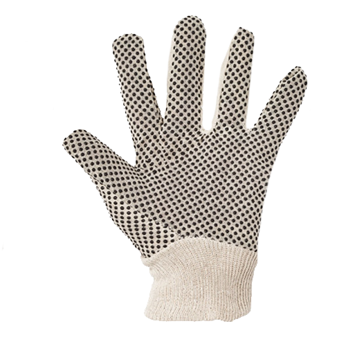 Перчатки хлопчатобумажные с точечным ПВХ напылением