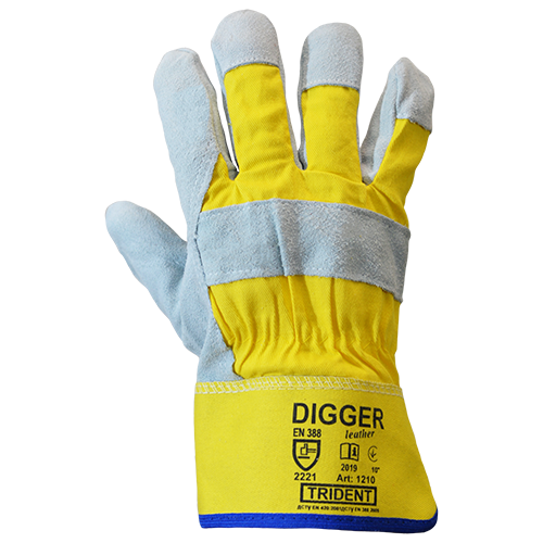 Комбинированные спилковые перчатки Trident Digger